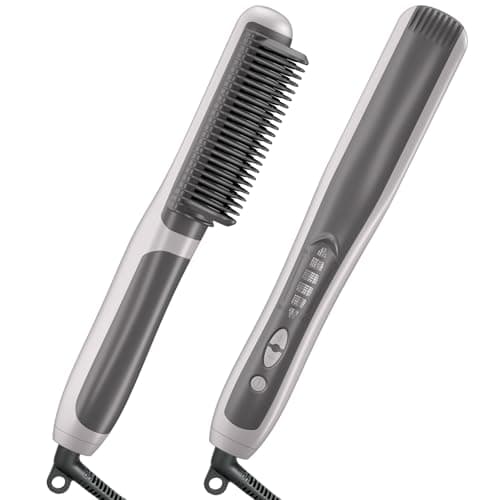 Ceramic Straightening Brush for Women - Fast Heating, Anti-Scald, Suitable for All Hair Types
