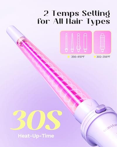 WavyTalk 5-in-1 Curling Iron & Ionic Hair Straightener Brush