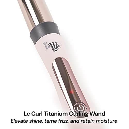 L'ANGE HAIR Blush 1.25" Titanium Curling Wand | Best for Relaxed Curls & Beach Waves