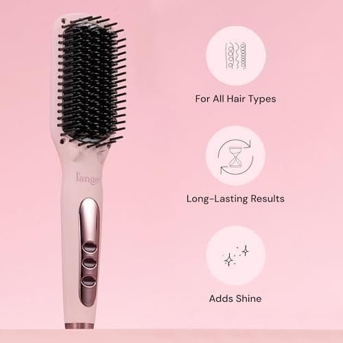 L'ANGE HAIR Vite Straightening Brush | Dual-Voltage Hot Brush for Smooth, Frizz-Free Hair
