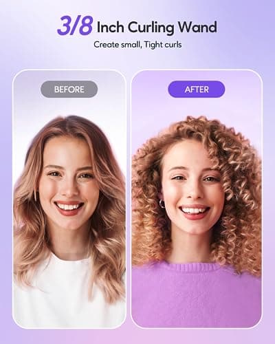 Small Hair Dryer with Diffuser and Curling Wands for Short & Long Hair