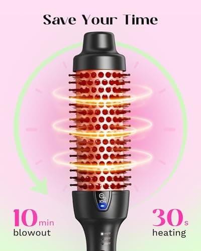 Wavytalk Blowout Express 1.5 Inch Ionic Thermal Brush for Smooth Hair & Natural Curls