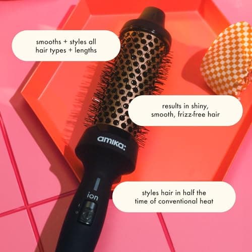 Amika Blowout Babe Thermal Styling Brush, Black