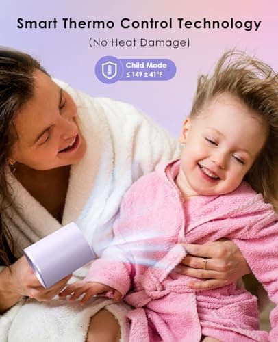 Negative Ionic Hairdryer for Curly Hair, High-Speed 110, 000 RPM Motor, Fast Drying & Quiet