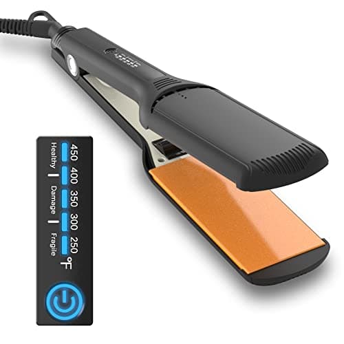 1.75" Ceramic Hair Straightener, Fast Heating, Thick Hair