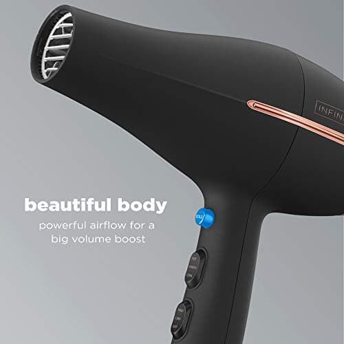 Conair INFINITIPRO AC Motor Hair Dryer with Ceramic Tech & Diffuser | Black