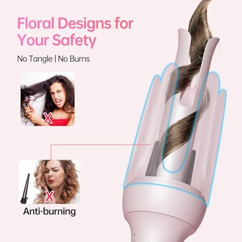 2in1 Automatic Curling Iron Set for Effortless 1 Inch & 1.25 Inch Curls