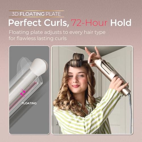 TYMO CurlPro Plus Automatic Curling Iron - 1 Inch Long Barrel, Ionic, Dual Voltage