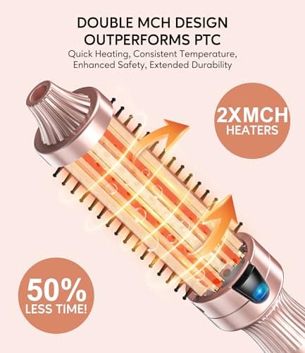 Terviiix 1.25 inch Ceramic Tourmaline Ionic Heated Curling Iron Volumizer
