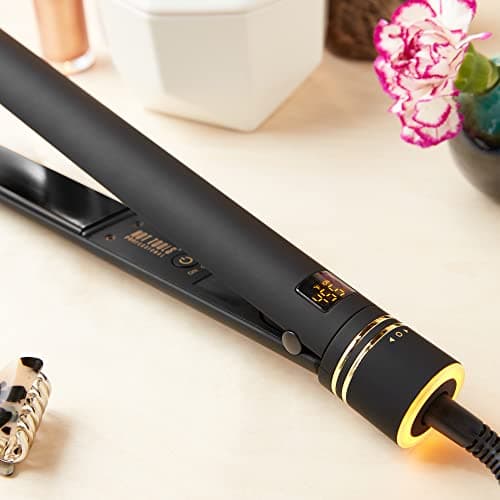 HOT TOOLS Pro Artist Black Gold Evolve Salon Hair Flat Iron | Long-Lasting Straightening Finish