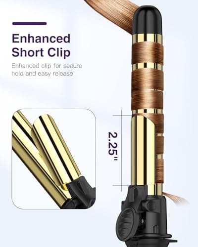 Rapid Heating Dual Voltage Curling Iron for All Hair Types