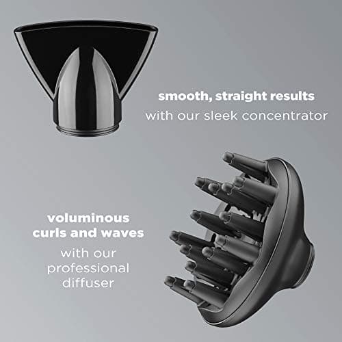 Conair INFINITIPRO AC Motor Hair Dryer with Ceramic Tech & Diffuser | Black