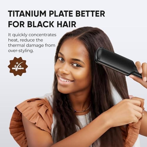 Vanessa Pro Titanium 2-Inch Flat Iron for Thick Black Hair
