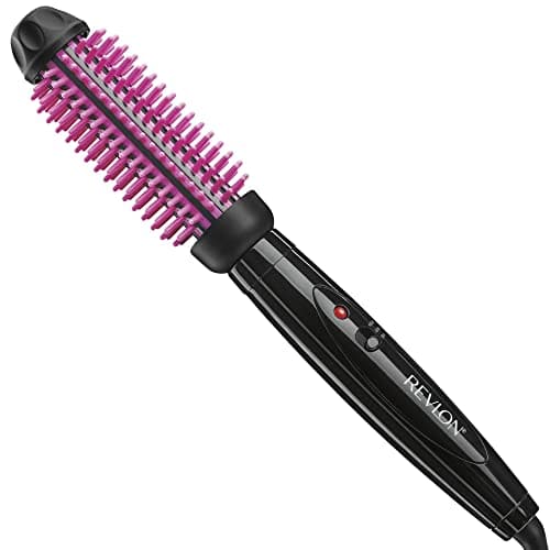 REVLON Heated Hair Brush | Fast Volume & Smooth Styles (Black/Pink)