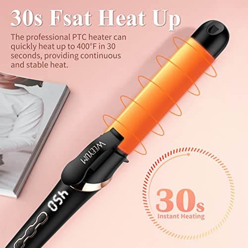 2 in 1 Hair Straightener & Curler, 1 1/4 Inch Dual Voltage Curling Iron