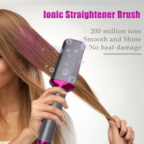 MCH Fast Heating 3X Denser Bristles Brush Straightener for Curly Hair