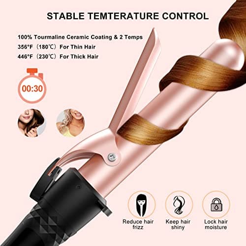 MAX-T 5-in-1 Ceramic Curling Iron Set for All Hair Types