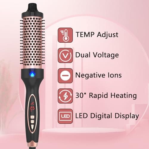 1.25 Inch Digital Tourmaline Ionic Heat Styler 9 Settings Volume Curls