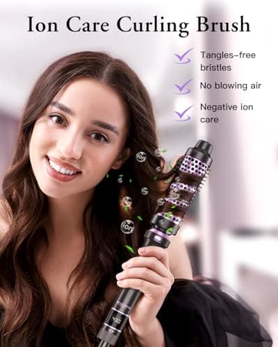 5-in-1 Curling Iron Set with Thermal Brush & 3 Ceramic Irons (0.35" - 1")