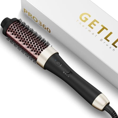 Ionic Thermal Curling Iron with Ceramic Tourmaline Brush - 1.5 Inch Heated Hair Styler