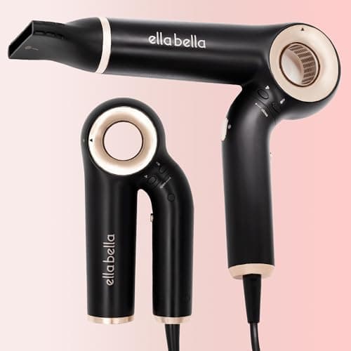 ELLA BELLA Professional Ionic Foldable Hair Dryer • Negative Ion Rapid Drying