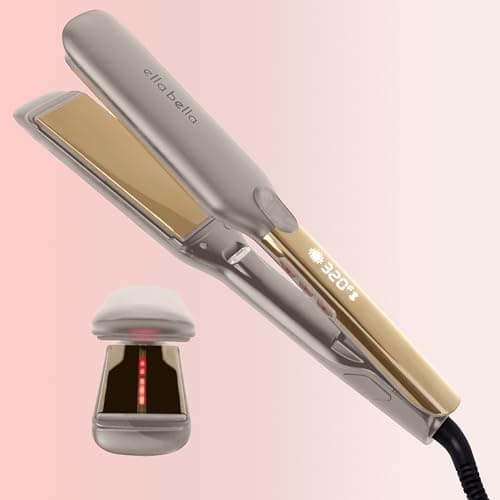 ELLA BELLA Titanium Flat Iron with Infrared • Professional Digital Temperature Control