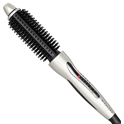 Pearl White Ceramic Tourmaline Hair Curler & Straightener (5 Heat Settings)