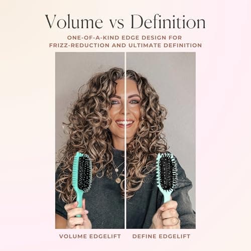 Teal 5-in-1 EdgeLift Brush for Defined Curls & Waves - Reduces Frizz