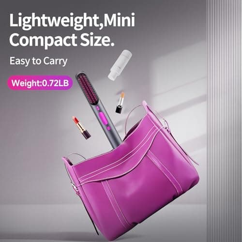 Portable Cordless Hair Straightener for Women, 10s Fast Heating, Plasma Ionic Tech