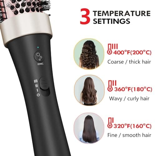 Ionic Heated Round Curling Brush for Volume Hair Curler