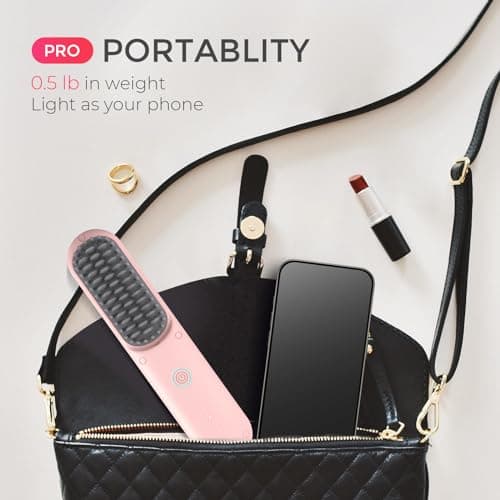 TYMO Cordless Mini Ionic Hot Comb Straightener for Women