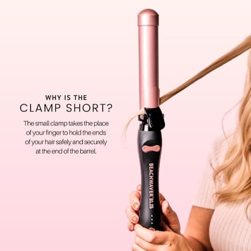 Beachwaver S1.25 Rotating Curling Iron - White | Ceramic Auto-Shut Off | Dual Voltage
