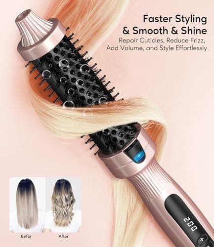 Terviiix 1.25 inch Ceramic Tourmaline Ionic Heated Curling Iron Volumizer