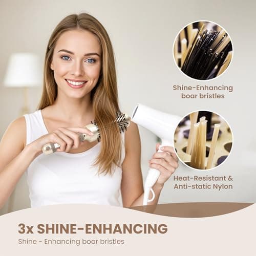 AIMIKE Nano Thermal Ceramic Round Brush for Blow Out & Styling - 2.9 inch Barrel