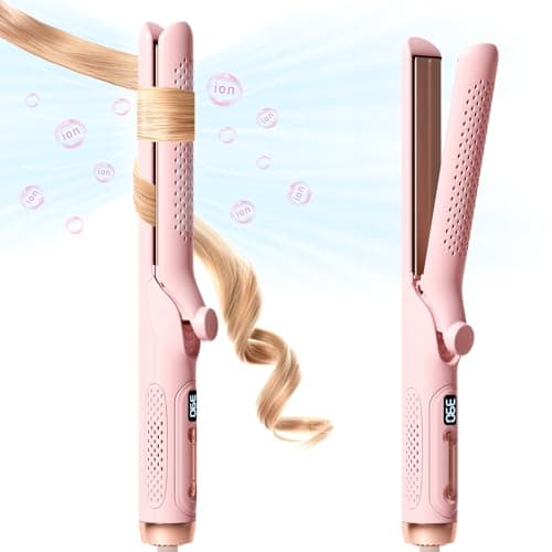 2-in-1 Hair Straightener and Curler with 360° Airflow and LED Display