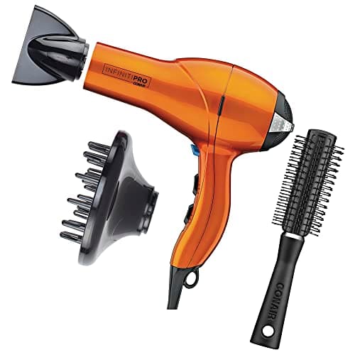 Conair INFINITIPRO AC Motor Hair Dryer with Ceramic Tech & Diffuser | Black