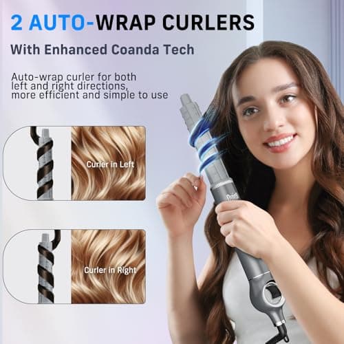 QUICO 5-in-1 Hair Dryer Brush, 110,000 RPM, 7X Faster, Negative Ionic, No Heat Damage