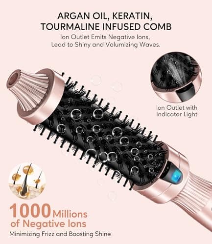 Terviiix 1.25 inch Ceramic Tourmaline Ionic Heated Curling Iron Volumizer
