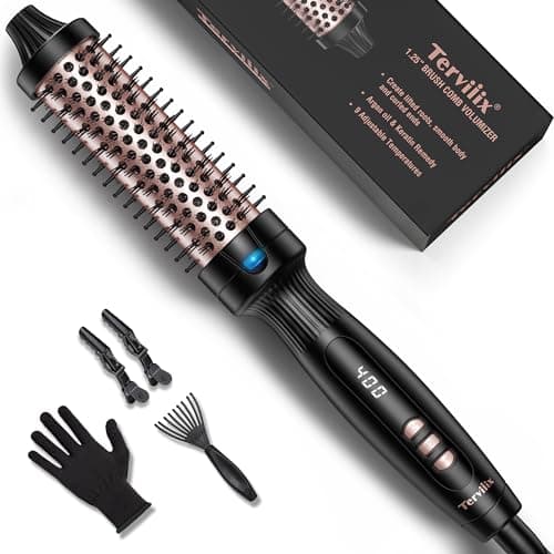 Terviiix 1.25 inch Ceramic Tourmaline Ionic Heated Curling Iron Volumizer