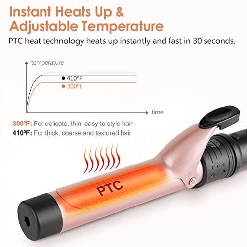 Professional 6-in-1 Curling Iron with 6 Barrels & 2 Heat Settings