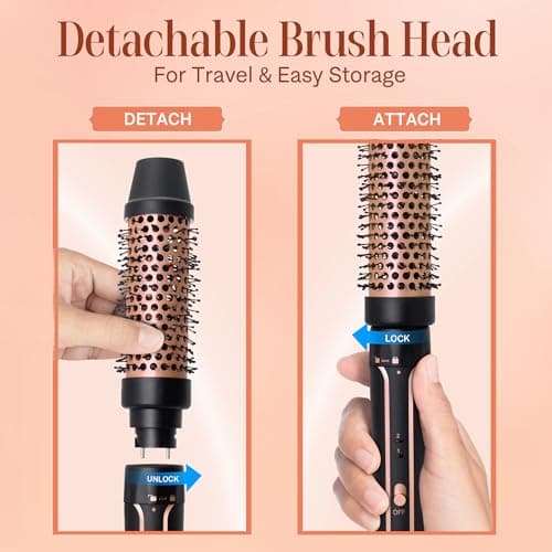 Asani 1.5" Heated Round Brush for Curls & Volume - Dual Voltage (120-240V)