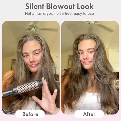 1.5 Inch Ionic Heated Round Brush for Blowout Look, Rose Gold