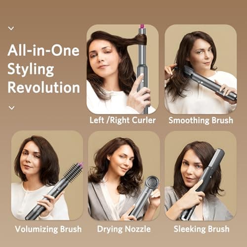 Jolitoi 110,000 RPM Air Styler, 6-in-1 Hair Dryer Brush