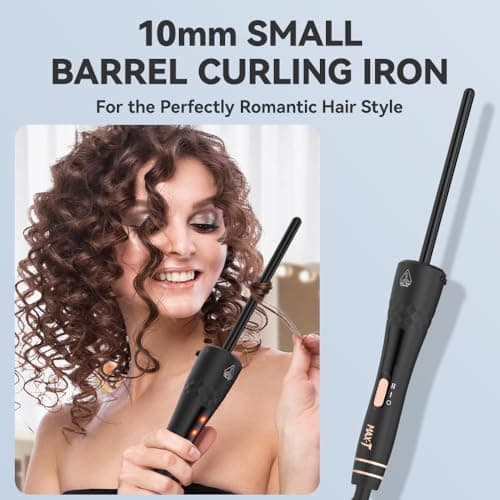 MAX-T 5-in-1 Curling Iron Set with Dual Voltage Wand & Travel Bag