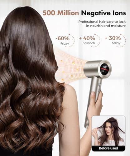 150000RPM Negative Ionic Hair Dryer with Diffuser & Nozzle