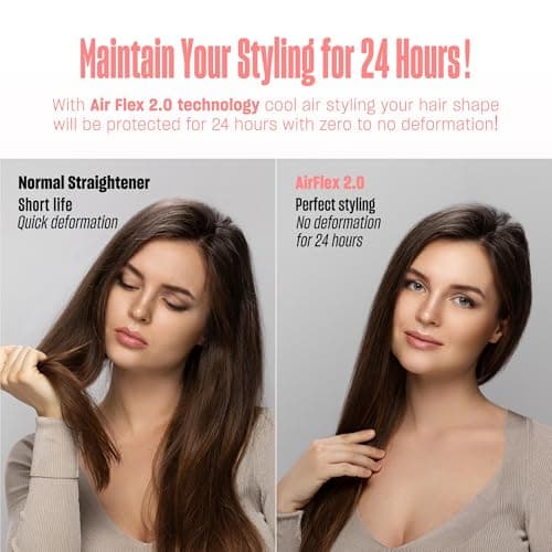 BeKind Flex 360° Airflex Hair Straightener & Curler, Peach