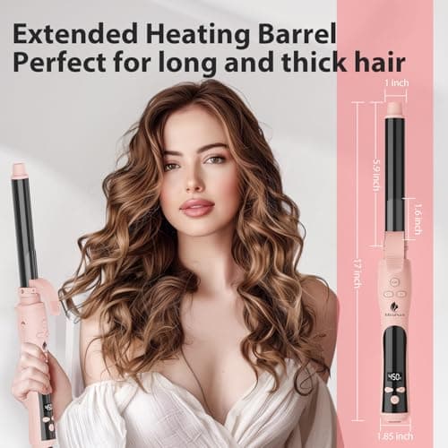 MiroPure Self-Rotating 1 Inch Ionic Curling Iron for Waves and Curls