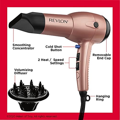 REVLON Light & Fast Hair Dryer | 1875W Easy Stunning Blowouts