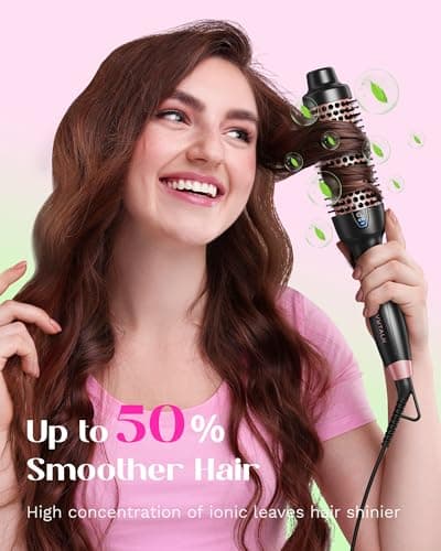 Wavytalk Blowout Express 1.5 Inch Ionic Thermal Brush for Smooth Hair & Natural Curls