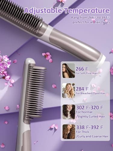 Ceramic Straightening Brush for Women - Fast Heating, Anti-Scald, Suitable for All Hair Types